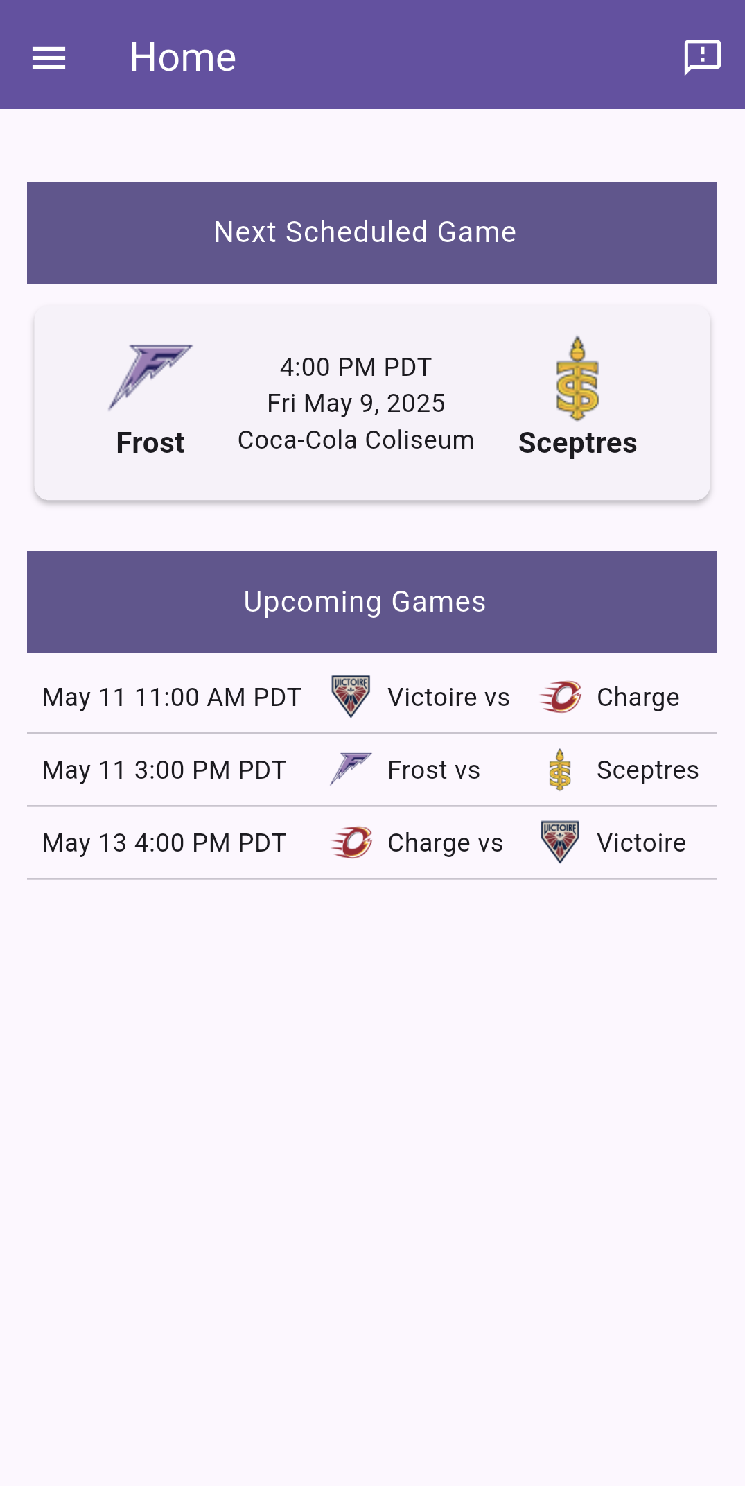 Mobile app screenshot